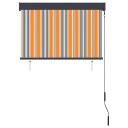 vidaXL Utendørs rullegardin 100x250 cm gul og blå
