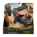 Dragons Deluxe Dragefigur - Gronckle + Fishlegs fra Dragetreneren