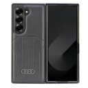 Audi Synthetic Leather MagSafe Hardcase for Samsung Z Fold6 Svart Mobildeksel