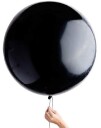 Svart Gender Reveal Ballong med Konfetti 40 cm