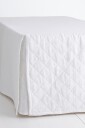 Ellos Home   Sengekappe Candice Quilted i vasket lin høyde 60 cm   Hvit