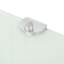 vidaXL Hj?rnehyller 2 stk med kromst?tter hvit glass 35x35 cm