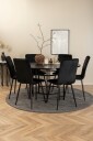 Venture Home   Spisegruppe Copenhagen med 6 Windu Lyx spisestoler   Svart