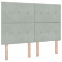  Bokfjær Seng med Madrass Lysegrå 140x200 cm Fløyel