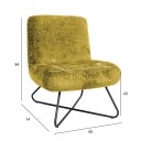 Slipperstol HOME4YOU Farica Gul - Gul