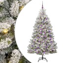  Kunstig juletre Grønn og hvit 180 cm PVC og metall
