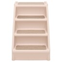 Vidaxl Hundetrapp Sammenleggbar Kremhvit 62X40X49.5 cm