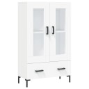  Highboard hvit 69,5x31x115 cm konstruert tre