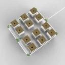 12 Planter Micro Drip Vanningssett for 20 cm Rockwool Kuber