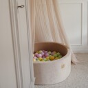Meowbaby Rundt Ballbasseng Fløyel 30x90 Ecru