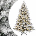 vidaXL Kunstig sammensatt juletre 210 cm 300 LED-lys Varmhvit