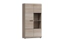 Hvitrinskap Link 80X37X158 Cm   Svart/Hvit
