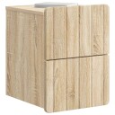  Vegghengt Nattbord med skuff 2 pcs Sonoma eik 33 x 34,5 x 43 cm