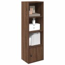 Bokhylle brun eik 31x24x102 cm konstruert tre