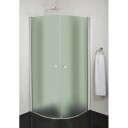Cassøe Slim dusjhjørne, 88,5x88,5 cm, frostet glass, aluminium profil