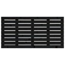 vidaXL Veggmontert sengegavl svart 156x3x63 cm heltre furu