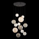 Unison GRAPPO Taklampe 12 Glass Klar Grå og Gull G9