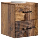  Vegghengt Nattbord 2 pcs Gammelt tre 34,5 x 33 x 40 cm