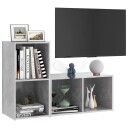 vidaXL TV-benker 2 stk betonggrå 72x35x36,5 cm sponplate