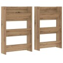  Veggsko skap med hylle Annet 2 pcs artisan eik Konstruert tre