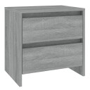 vidaXL Nattbord grå sonoma eik 45x34,5x44,5 cm sponplate