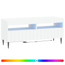 vidaXL LED TV skap Hvit Konstruert tre