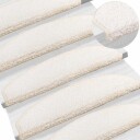  Selvlimende trappematter 15 pcs Hvit 80 x 24,5 x 3,5 cm