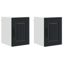 vidaXL Veggskap PORTO 2 pcs Svart 30 x 31 x 40 cm Konstruert tre