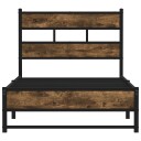  Sengeramme i metall uten madrass røkt eik 90x200 cm 8721158378002