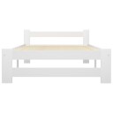 vidaXL Sengeramme hvit heltre furu 90x200 cm