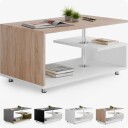 Deub Salongbord Orlando 95x55x50cm - hvit/eik