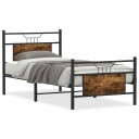  Sengeramme uten madrass røkt eik 90x190 cm konstruert tre 4106753