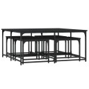  Stablebare salongbord 5 stk svart konstruert tre 8721012124950