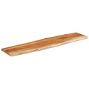  Vegghylle 160x40x3,8 cm rektangulær heltre akasie naturlig kant