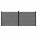 vidaXL Gjerdeplate 2 pcs WPC og Aluminium Grå