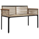  Utendørs benk Beige og kremhvitt 117 x 54 x 74.5 cm polyrotting