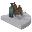 vidaXL Hj?rnehylle vegghengt betonggr? 35x35x3,8 cm MDF