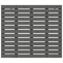 vidaXL Veggmontert sengegavl grå 96x3x91,5 cm heltre furu