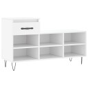  Skoskap hvit 102x36x60 cm konstruert tre 8721012114036