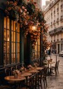 Autumn Parisian Cafe Plakat / 100x150
