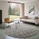 Runde tepper   Elsey Natural Cotton Shaggy grå/rosa Størrelse: Ø 240 cm