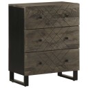  Skjenker 2 stk svart 60x33x75 cm heltre mango 8721158407771