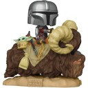 Funko POP! Deluxe Star Wars Mando on Bantha with Child in Bag Toy Figure 17.1 cm