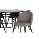 Spisegruppe furniture/fashion Copenhagen Ø140 cm med 6 Velvet Stoler