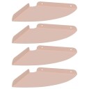 vidaXL Flytende hylle med hylle med lagring 4 pcs Rosa 24 x 24 x 2 cm