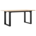  Salongbord O ramme 100x50x45 cm heltre furu og stål