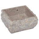 vidaXL Vask 30x30x13 cm marmor grå