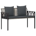 vidaXL Utebenker 2  Seater 116 x 56 x 75 cm polyrotting