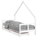 Vidaxl Barnesengeramme med skuffer hvit 80x200 cm heltre furu