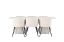 Venture Home Olga Matgruppe 200 cm Rektangulær med 6 Berit Stoler Beige